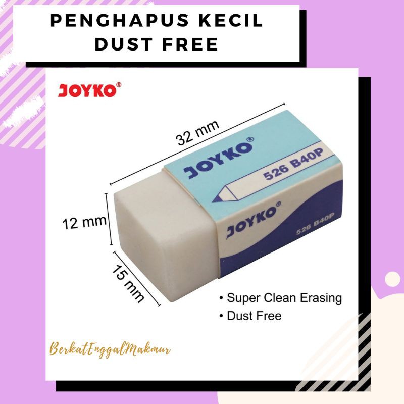 

Eraser / Karet Penghapus Joyko 526-B40P PUTIH