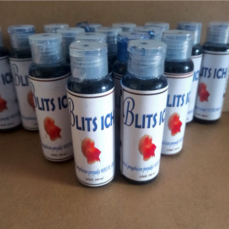 Obat Biru Blitz ich Ikan Cupang/ Obat parasit Ikan cupang/methalyne blue - Obat biru 100ml