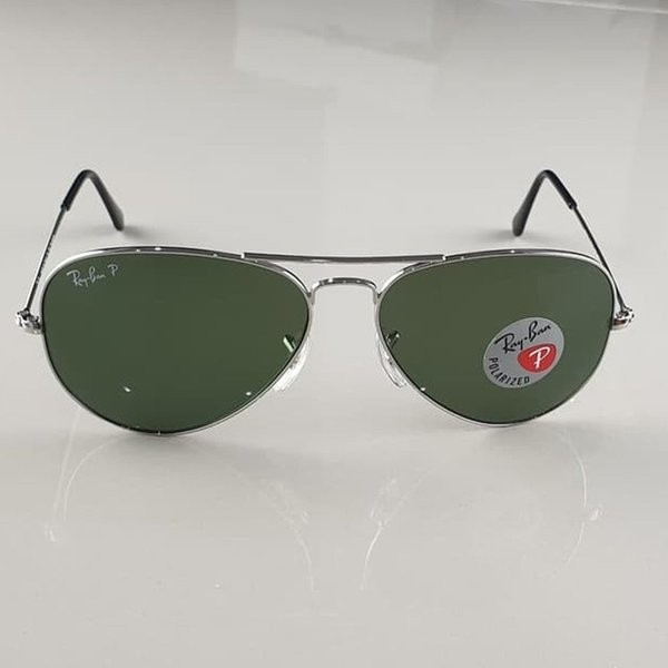 Kacamata Rayban Aviator 3026 Silver Lensa Polarized Original