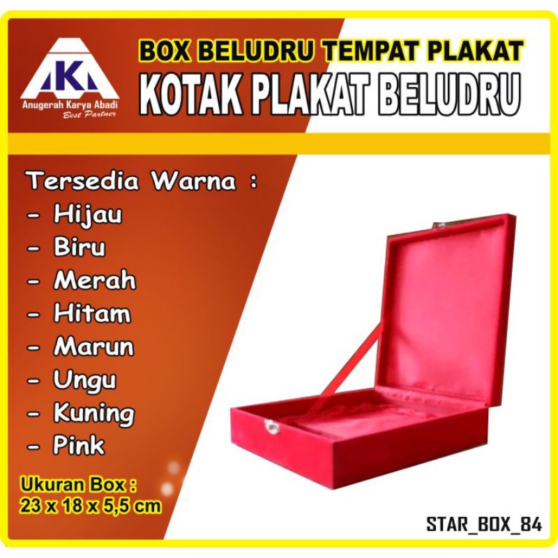 BOX PLAKAT BAHAN BELUDRU BOK PLAKAT AKRILIK