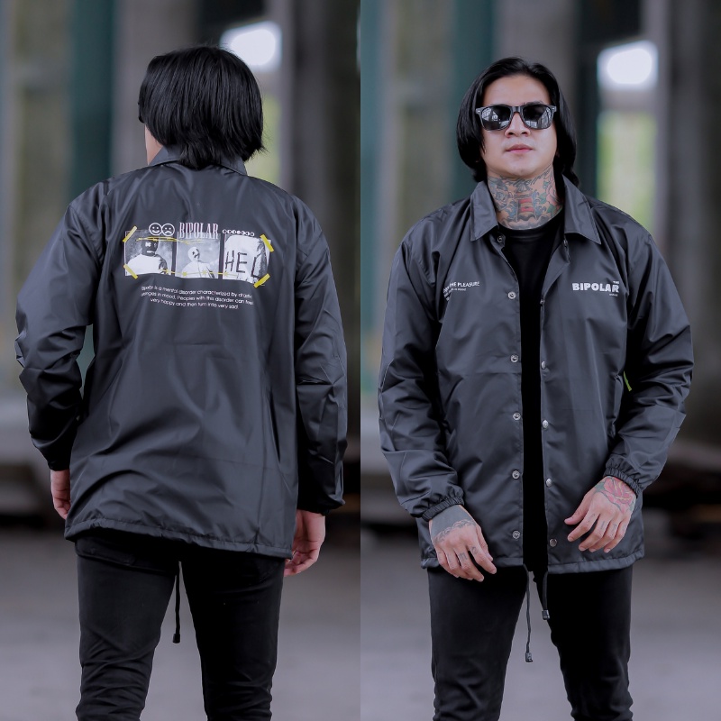 Jaket Coac Pria Bipolar Ash black | Jaket Pria | Jaket Coach Pria Original Ashall Terbaru