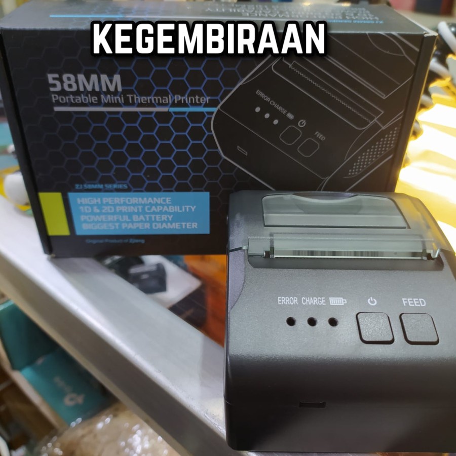Mini Printer Portable Kasir Thermal Bluetooth 58mm Android iOS