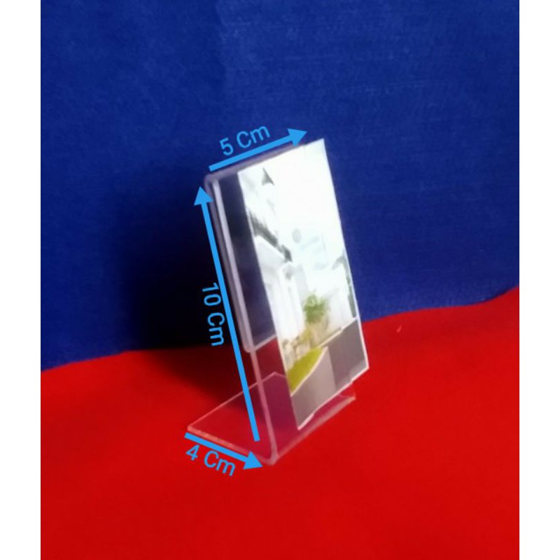 

Akrilik Display Tentcard Tempat Brosur No. Meja Uk. 10 x 5 Cm Model Portrait Tipe L
