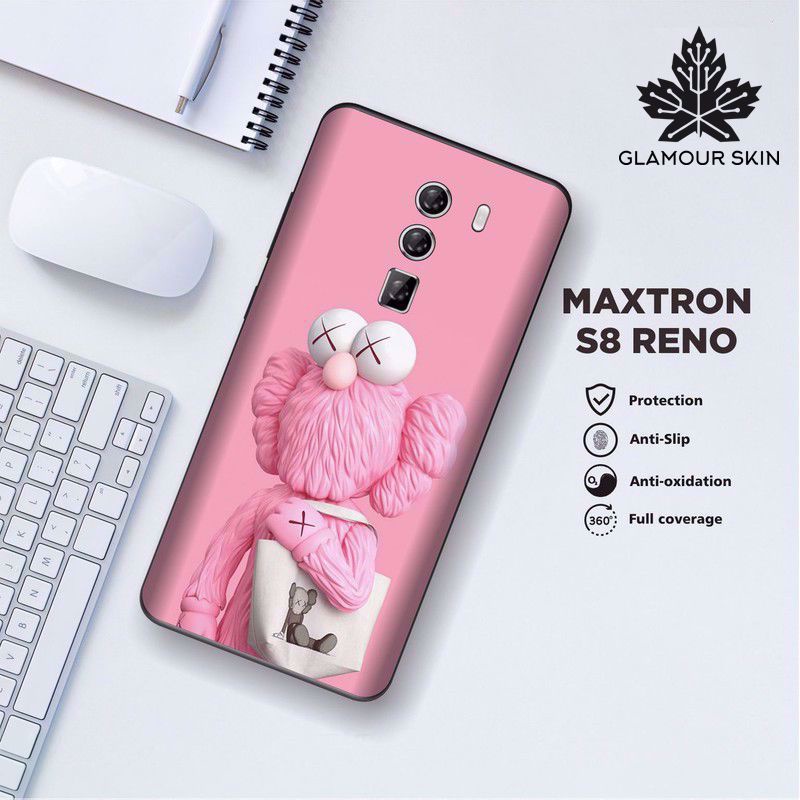 *(Dapat2PCS)* MAXTRON S8 RENO Garskin Case/Stiker Protector Motif PINK