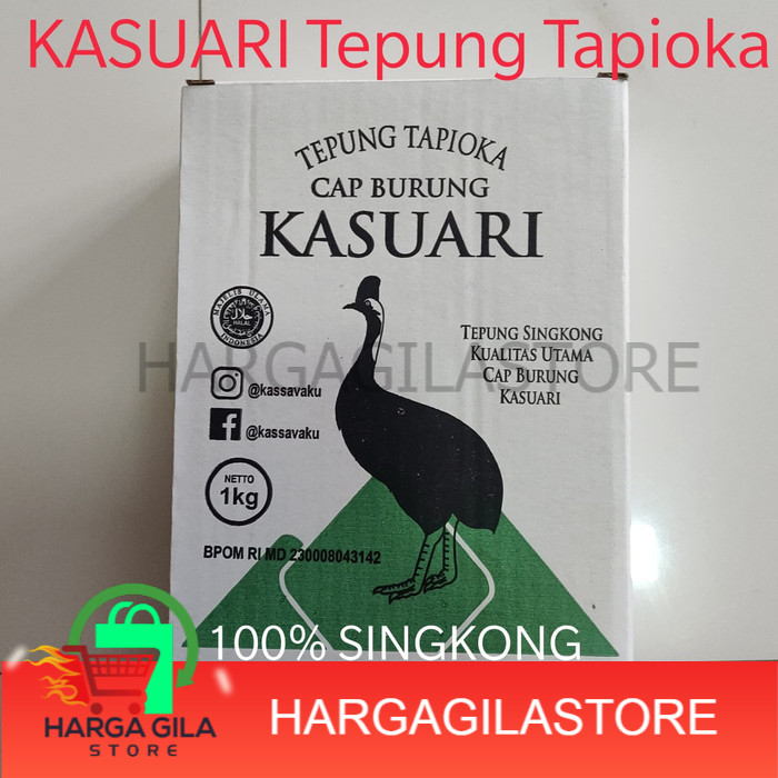 

Tepung Tapioka Cap BURUNG KASUARI 100% Singkong Asli 1kg