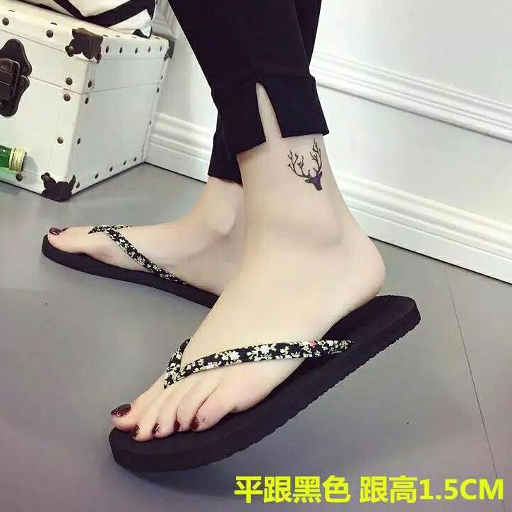 FLAT PRICE sendal jepit new era wanita -  sandal tali bunga Original