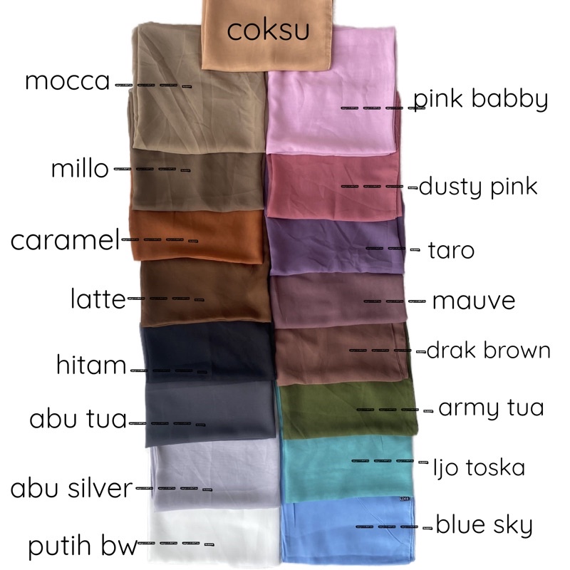 hijab segi empat polos bellasquare