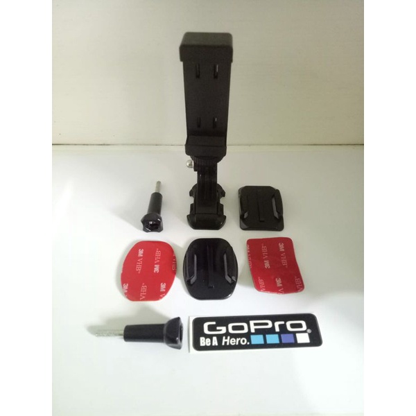 Mounting Hp Motovlog Vlog Hp Mounting Helm Chin Mount Helmet Mounting Action Cam Curved Mounting Wit