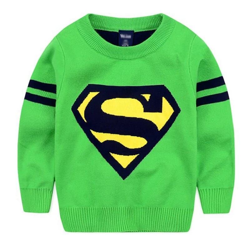 Baju rajut anak/sweater rajut anak terbaru/ kaos anak karakter usia 5-7 tahun superman