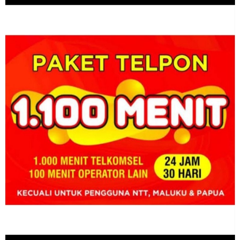 PROMO Paket Nelpon Telkomsel 1100 Menit 30Hari