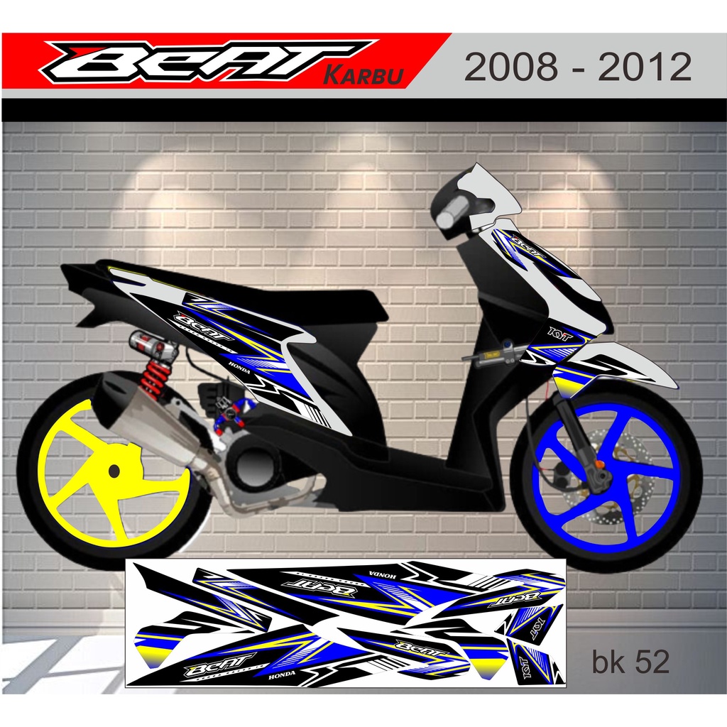 STRIPING  VARIASI BEAT KARBU STICKER STRIPING MOTOR HONDA BEAT KARBU #HONDA BEAT KARBU #HONDA BEAT T