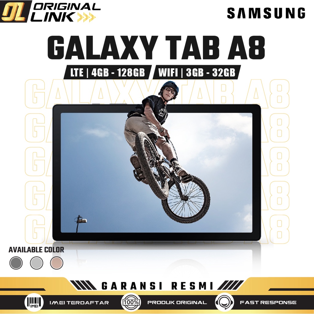 samsung galaxy tab a8 wifi lte 3 32 4 128 gb ram 3 4 rom 32 128 tablet android murah original