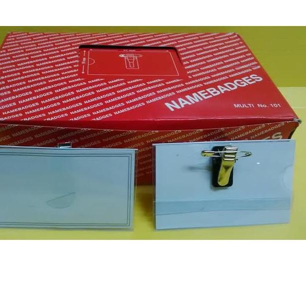 

지 PACK Name Tag Multi / Tanda Peserta Peniti Plastik Kekinian