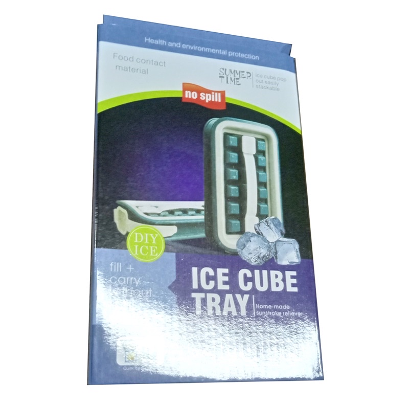 Cetakan Es Batu Ice Cube Maker Tray Storage - TW-160 - Blue