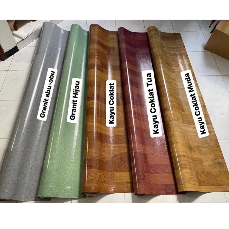 [KODE 6863] KARPET VINYL LANTAI IMPORT MOTIF KAYU / MARMER PERLAK WALLPAPER KERAMIK LANTAI VINIL UNT