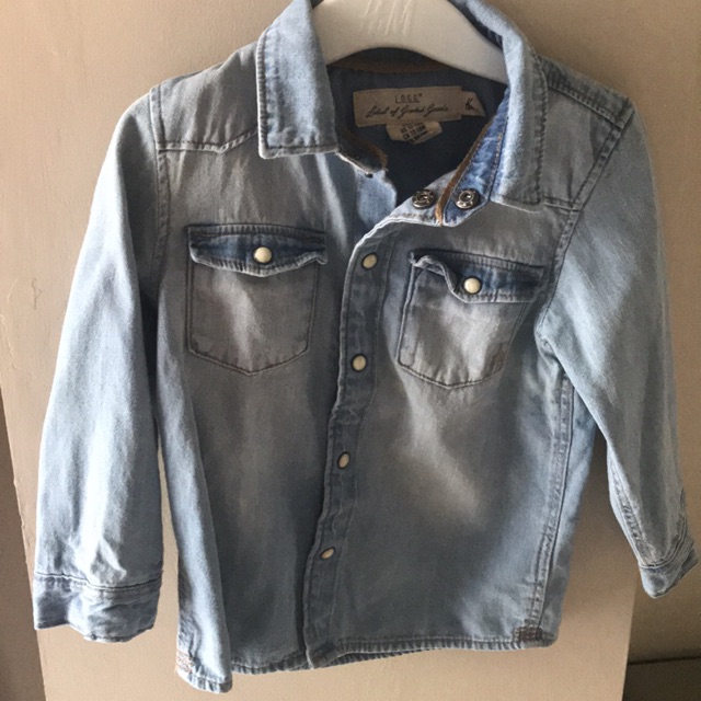 Jeans Shirt / Kemeja Jeans H&M Kids sz 12-18m