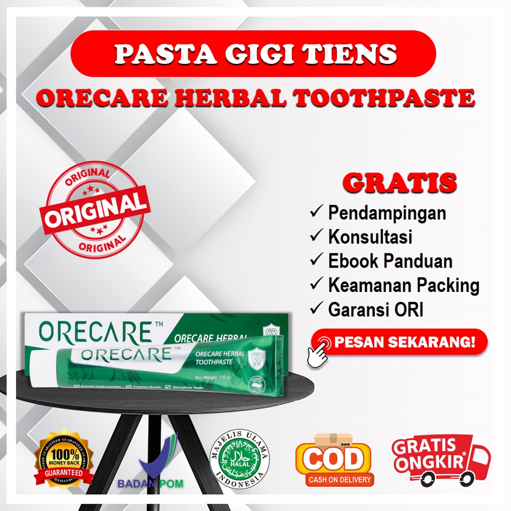 Orecare Pasta Gigi Tiens Odol Pemutih Gigi Herbal Penghilang Pembersih Penghancur Perontok Karang Gi