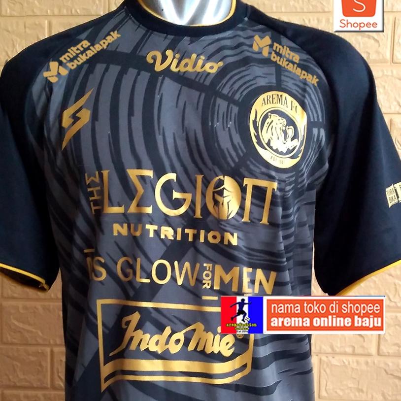 Special SETELAN JERSEY AREMA FC 2021 - 2022 KE 3 / TIGA / 3RD HITAM - KAOS AREMA ONLINE BAJU