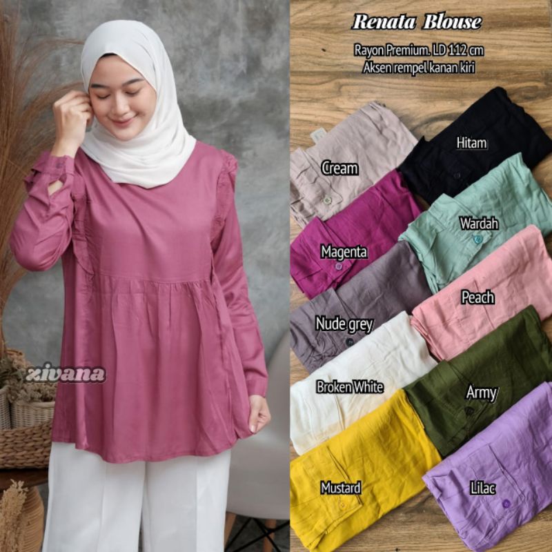 Renata blouse rayon viscose //JF4757