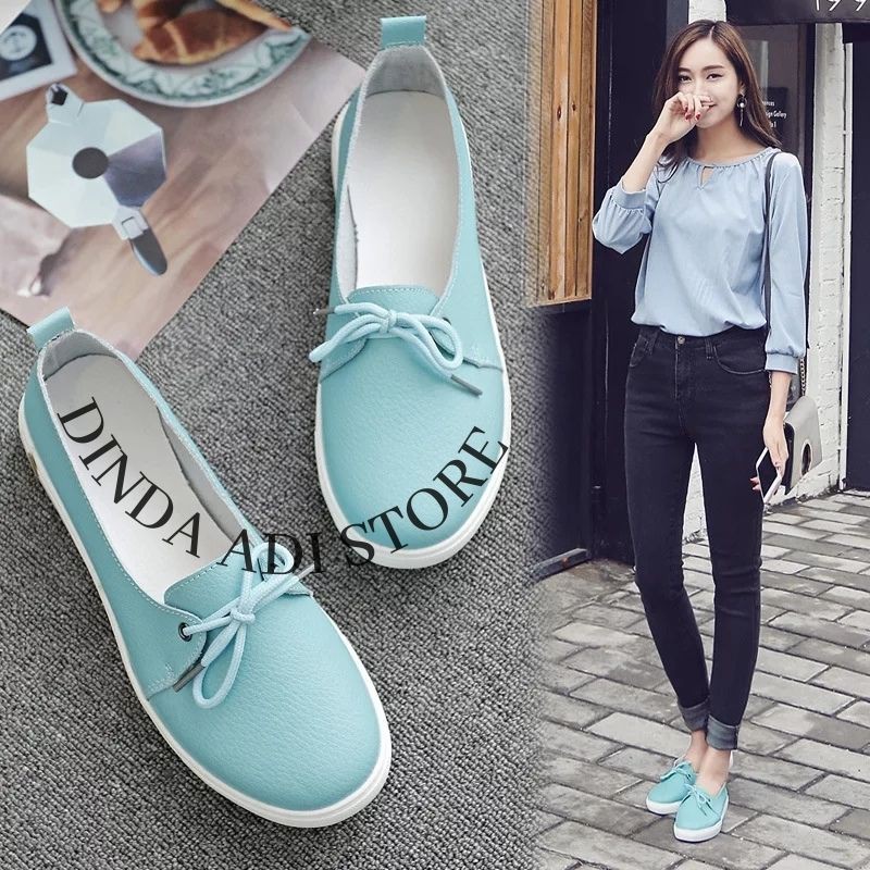 DINDA Sepatu Wanita Slip On Loafer Casual Slavina Trendy model 2022