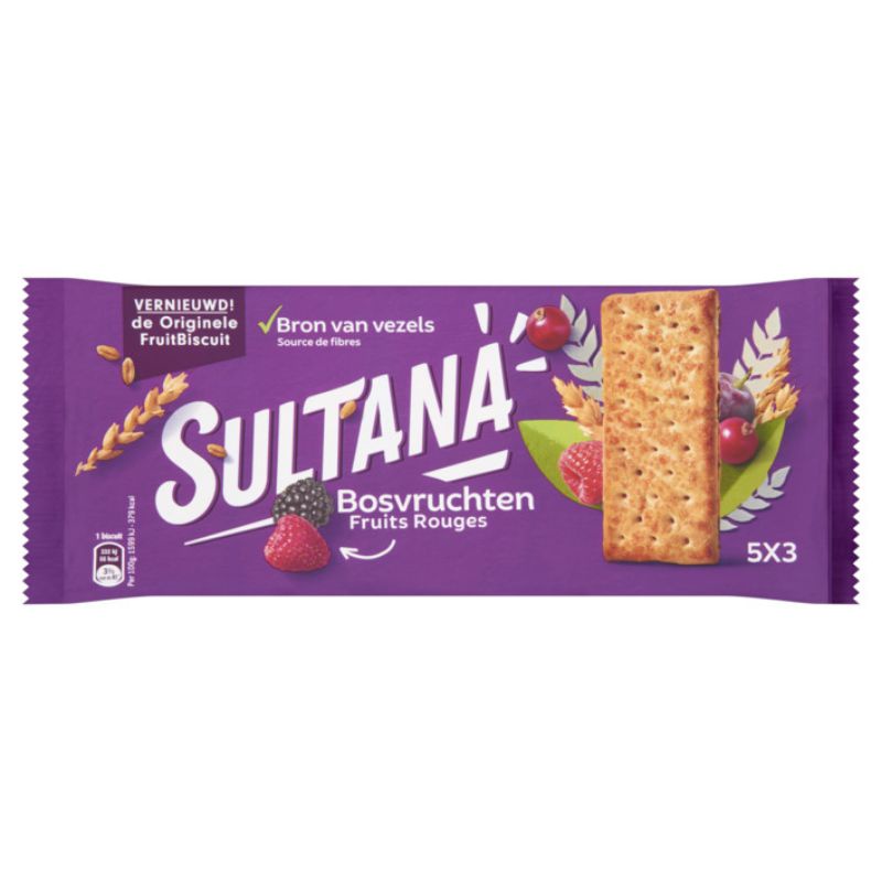 

Sultana Blackberry fruit biscuits made in Holland-Belanda