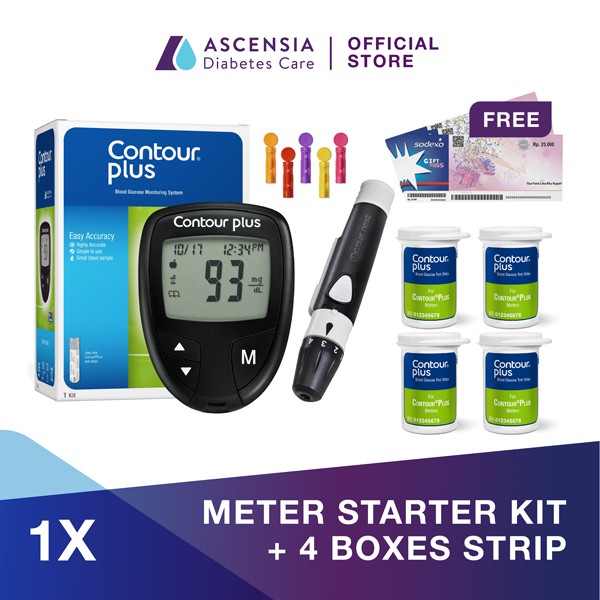 Contour Plus Alat Test Gula Darah + Contour Plus 25 Strip