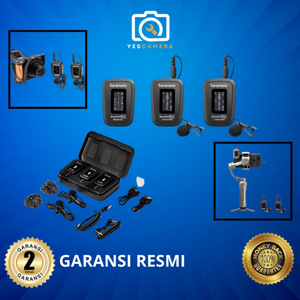 Saramonic Blink 500 Pro B2 TX+TX+RX Saramonic Blink500 Pro B2 Wireless Omni Lavarier Mic Original