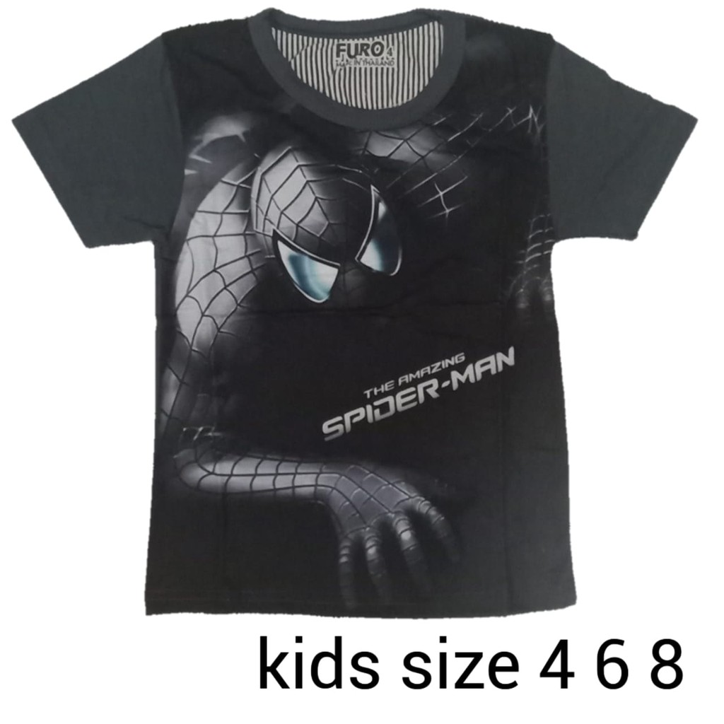 T shirt Anak Spiderman Baju  Kaos  Anak Keren  Shopee 