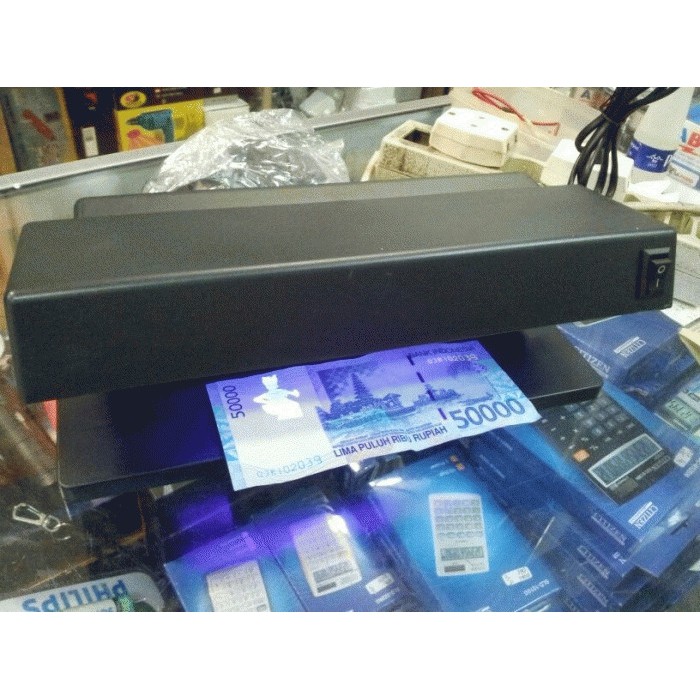 Lampu detektor uang palsu money detector 220VAC 2x6w watt Evaco