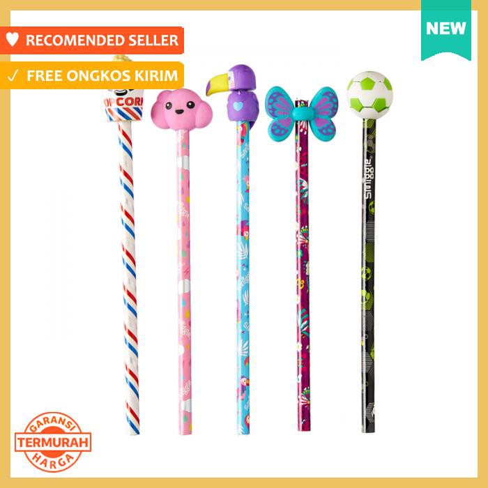 

Pensil - Smiggle Tropi Cool Topper Pencil Original - Alat Tulis