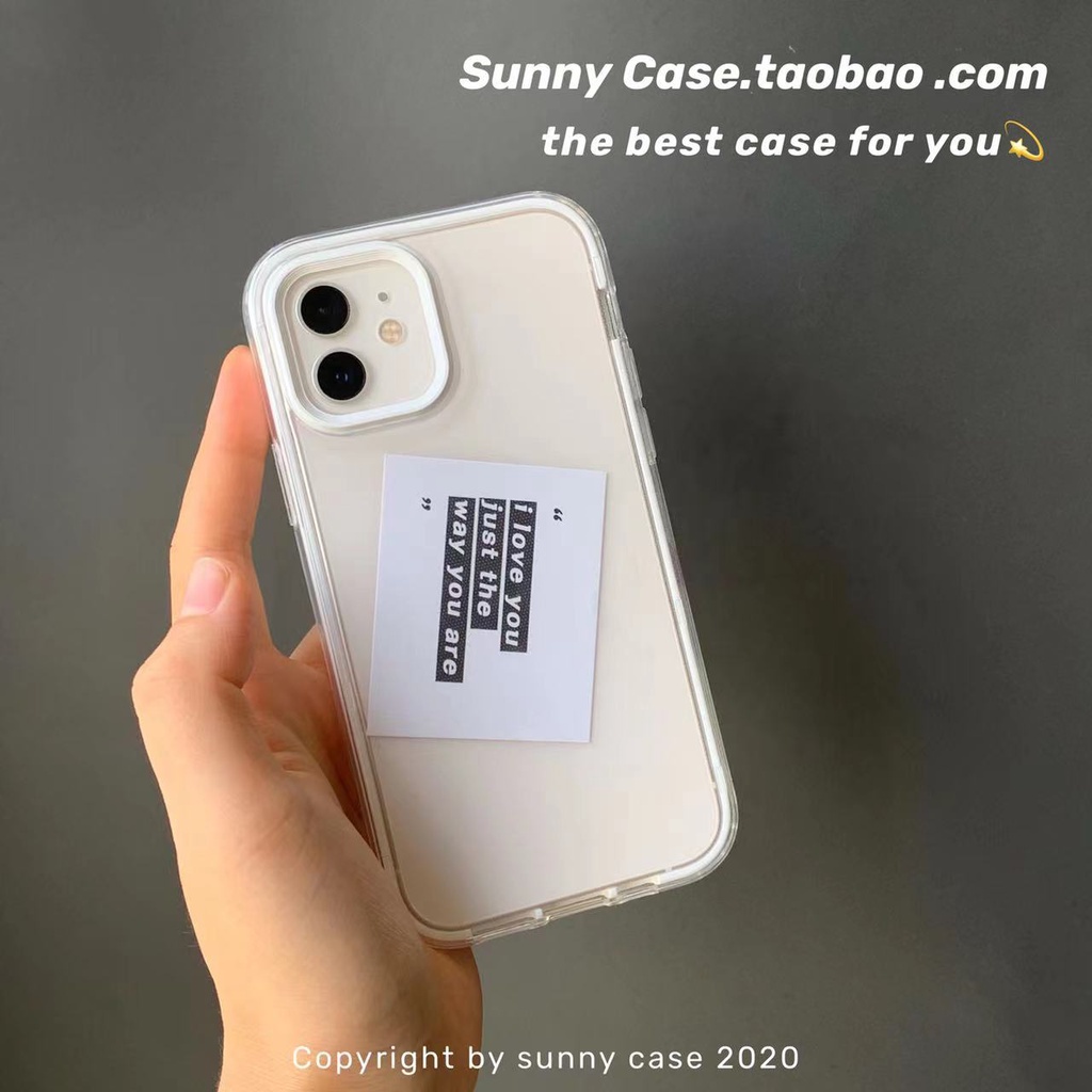 3 in 1 Case Bumper Silikon Transparan Warna Permen Untuk iPhone 13 Pro Max 11 Pro Max 12 XR X XS Max 6 6s 7 Plus 8 13Mini 12Mini