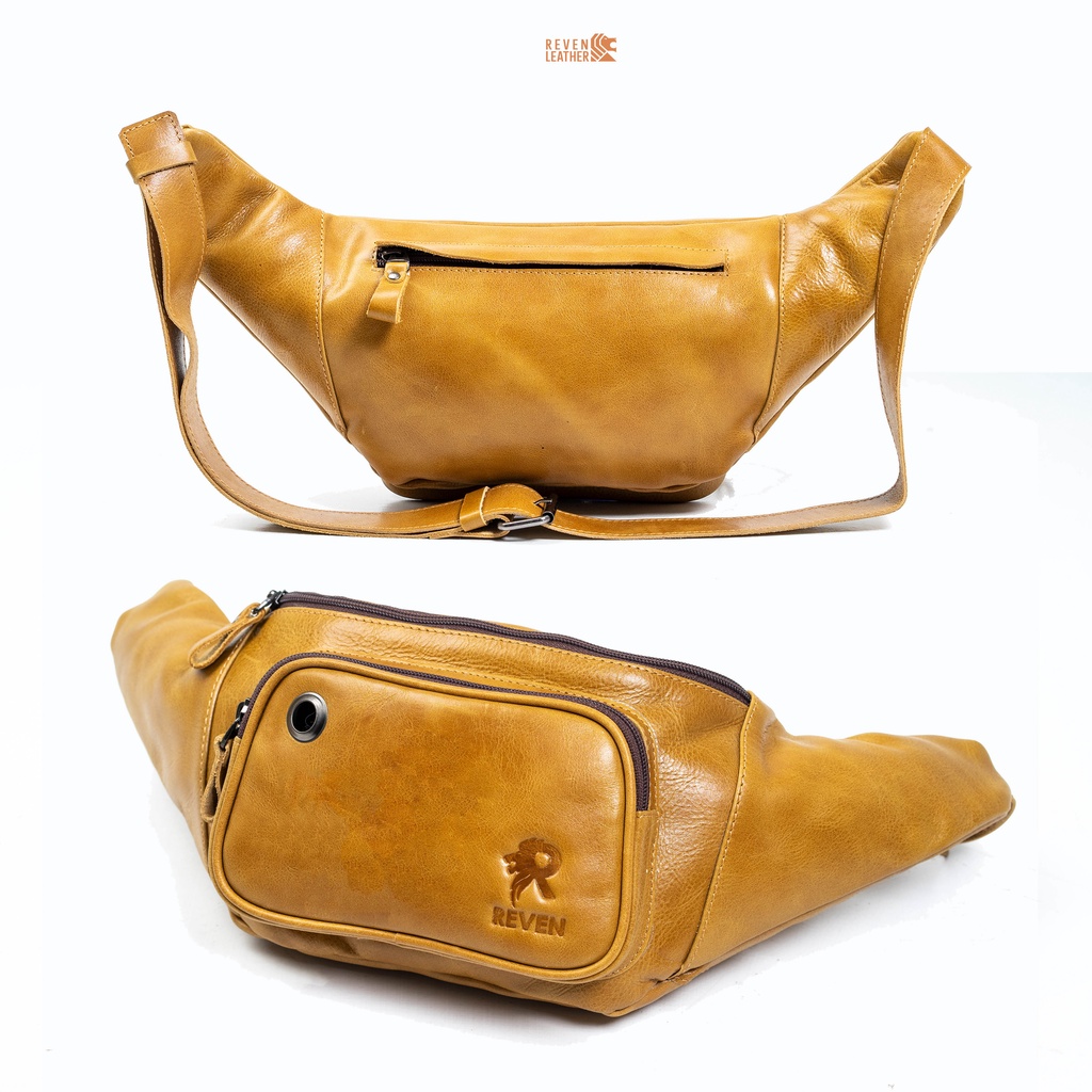 REVEN LEATHER - Waistbag Pria Kulit Asli Zeus Waistbag terbaru