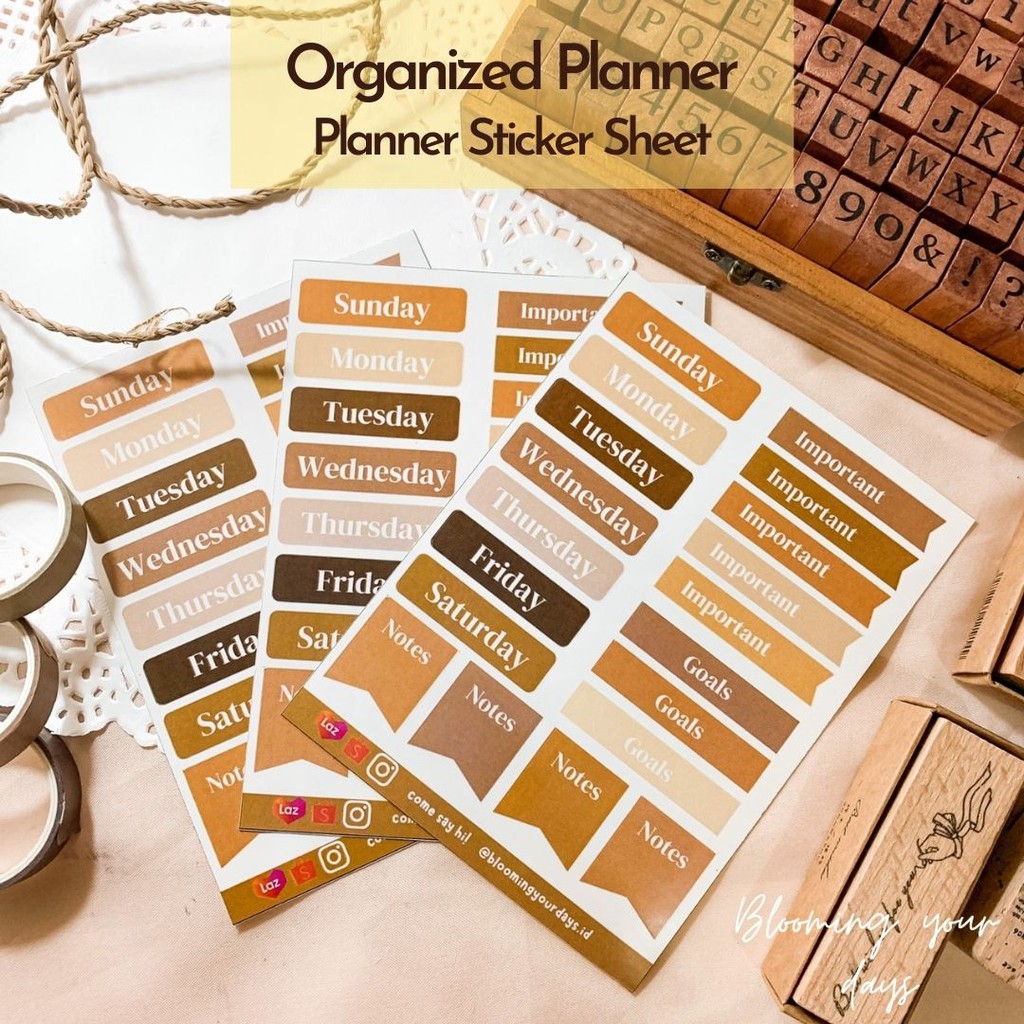 

stiker planner mini sticker aesthetic organized sticker sheets
