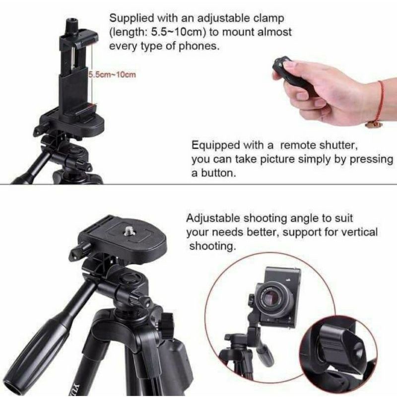 Tripod Yunteng VCT-5208 Bluetooth Original Yunteng VCT 5028 Ori with remote