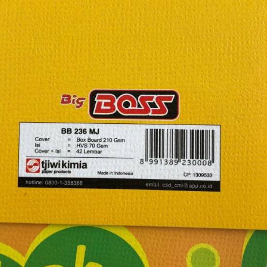 

J10QF.. ,Buku Tulis BIG BOSS 42 Lembar Isi 6 Buku..,