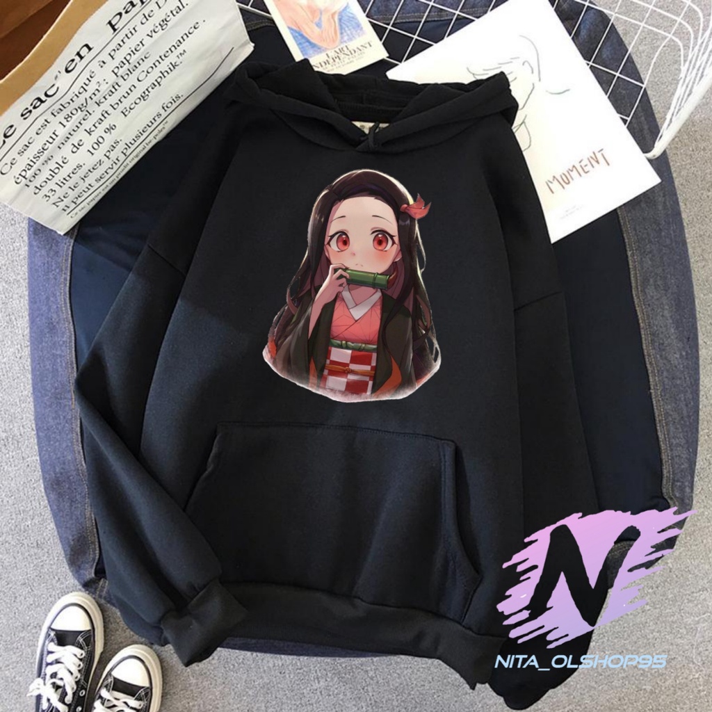 SWEATER NEZUKO HOODIE ANAK ANIME NEZUKO