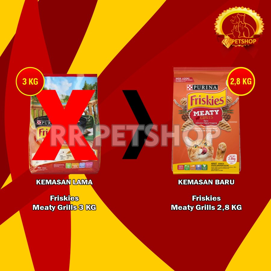 Cat Food / Makanan Kucing Friskies Meaty Grills 2,8 Kg