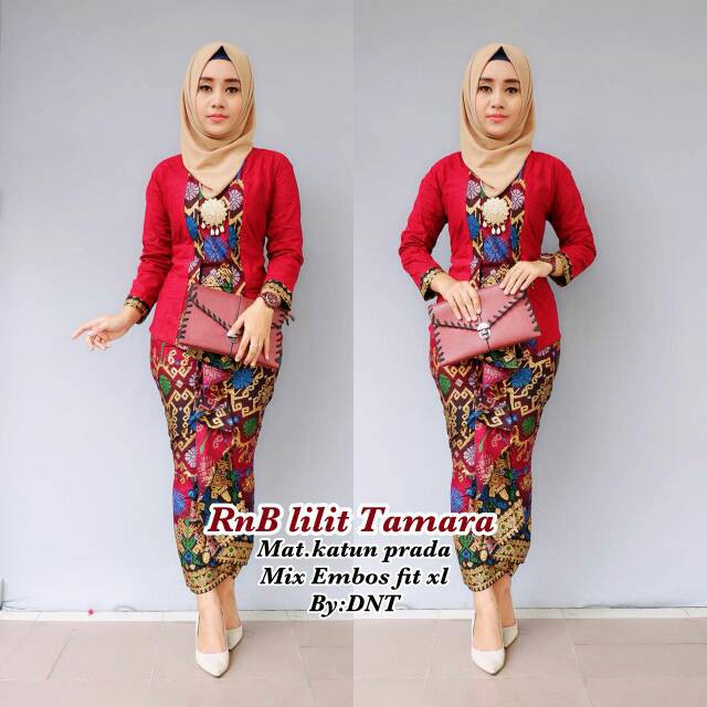Kebaya batik modern RnB lilit tamara kutubaru rok lilit modern batik murah atasan wanita murah baj
