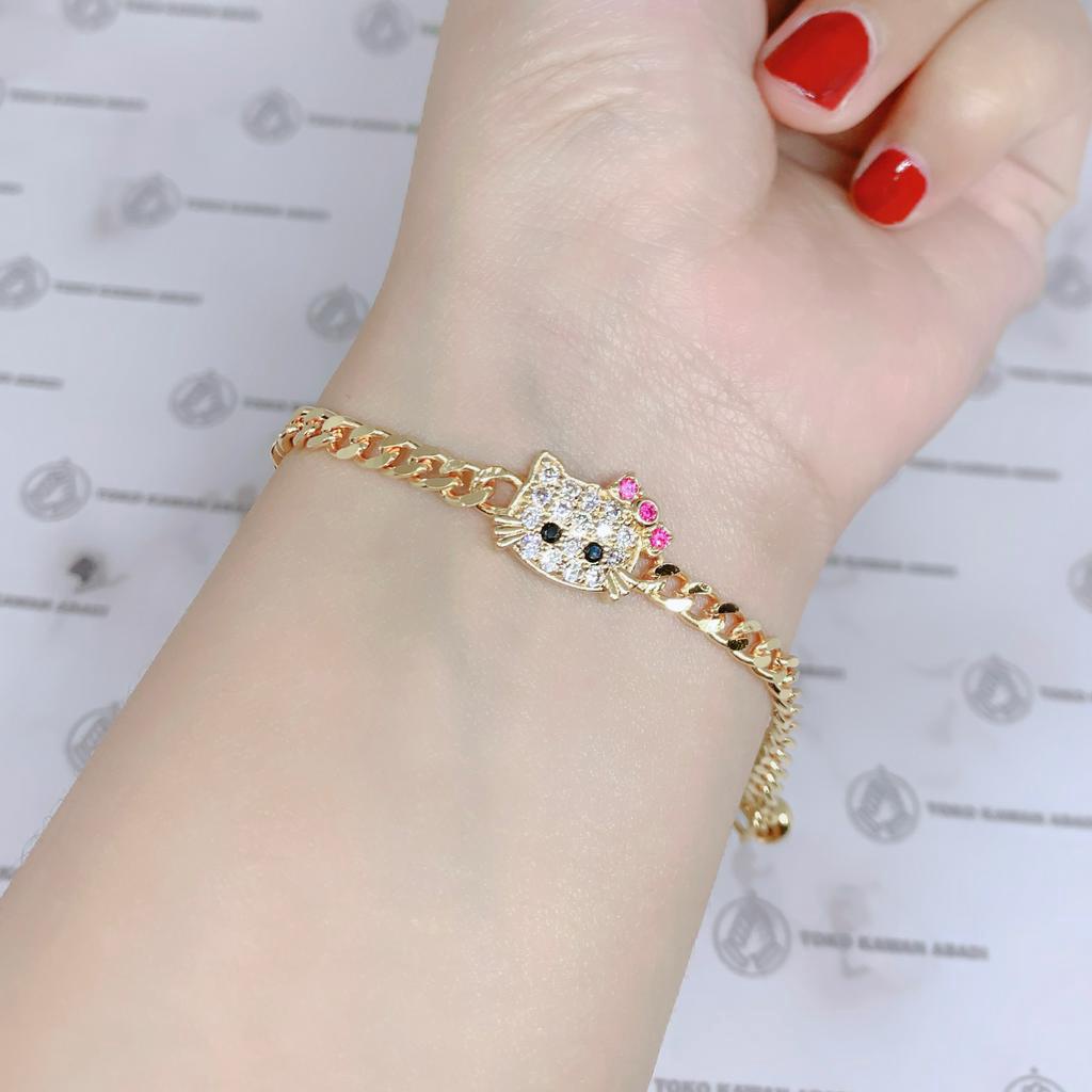 Xuping Gold Gelang Tangan Anak Perempuan Model Bangkok Mickey *21