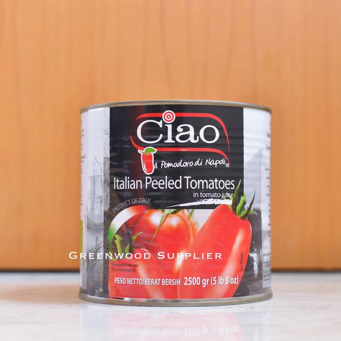

Kualitas Terbaik - Ciao Italian Chopped Tomato / Whole Peeled Tomato - 2550G (Premium)