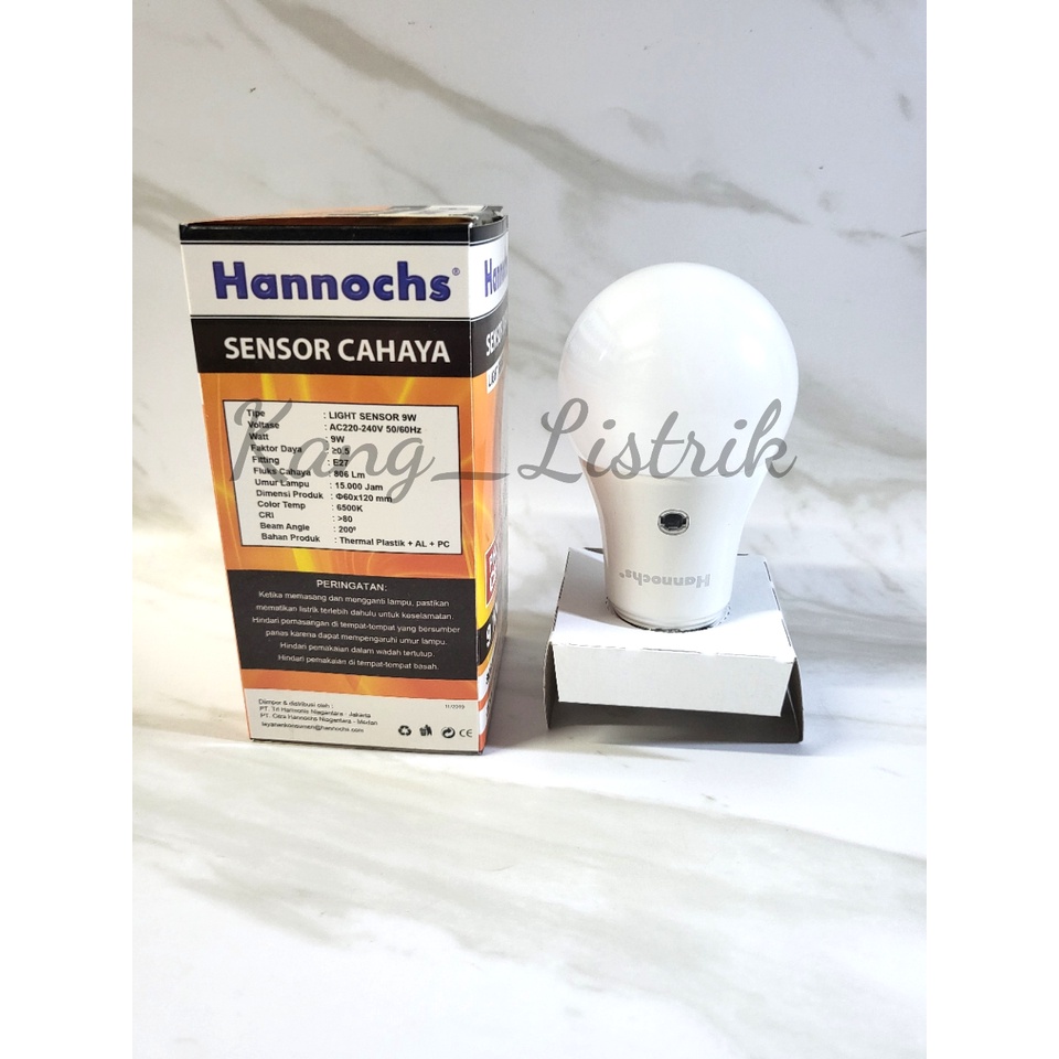 Lampu Hannochs Sensor Cahaya 9Watt / Light Sensor Hanochs 9 watt