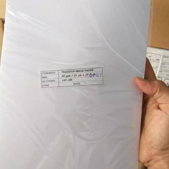 

Penjualan Terbanyak.. Transfer paper / kertas sublim A4 isi 200 untuk cetak kaos