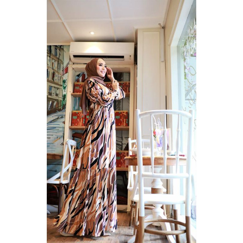 Jauharah 9 ori glz, gamis mocca