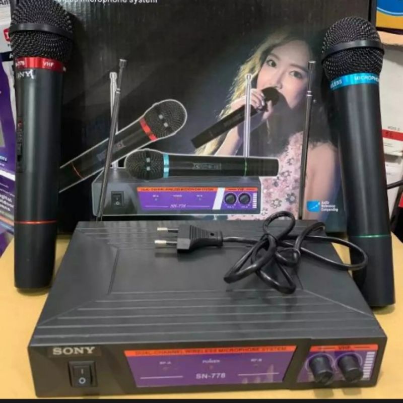 Mic tanpa kabel,mic wireless,mic karaoke Sony 222,SN 998,SN778