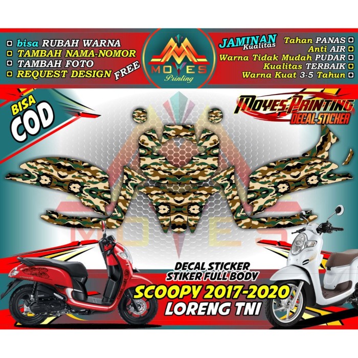 stiker scoopy custom variasi-decal stiker scoopy variasi-stiker motor scoopy variasi-fullbody