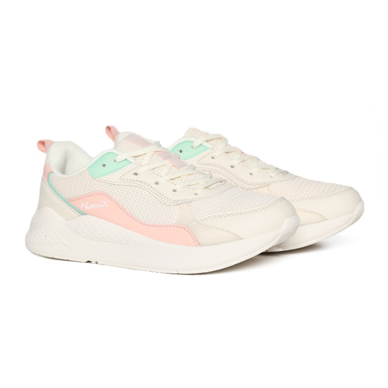 Phoenix Ayumi Sepatu Sneakers Wanita - Beige/Pink