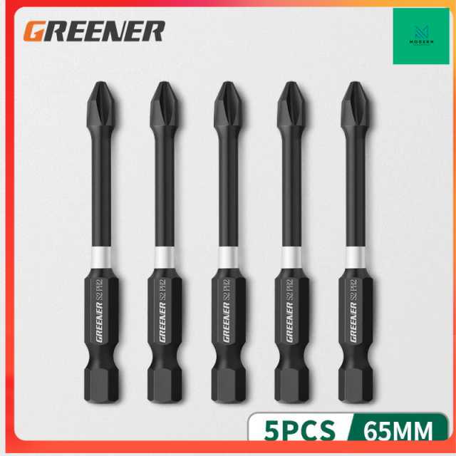 TD - CEA GREENER Kepala Mata Obeng Magnetic Screwdriver Bit 65mm 5 PCS - PH2