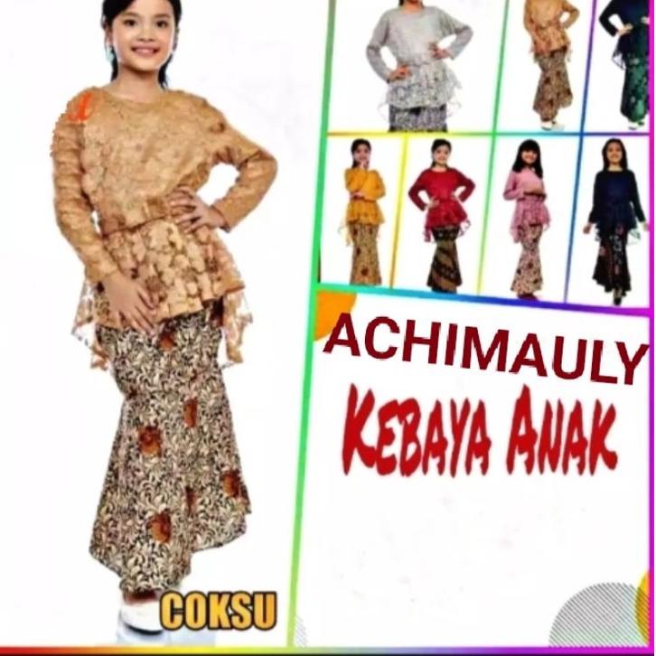 Paling Dicari.. SETELAN BAJU KEBAYA BROKAT ANAK PEREMPUAN/ KEBAYA GOTIK ANAK .. BUAT UMUR 4,5,6,7,8,