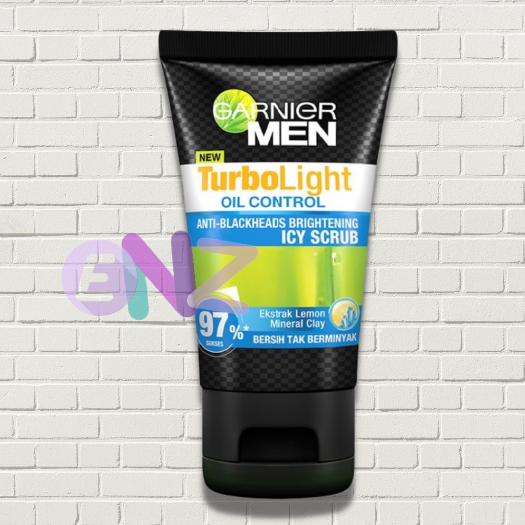 ENZ ® Garnier Men Acno Fight Anti-Acne Scrub In Foam Cleanser 100 ml (Untuk Wajah Bebas Jerawat) 2013