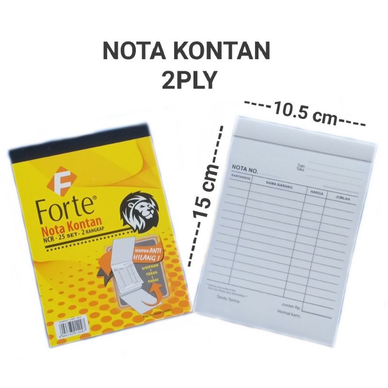 

Buku Nota Kontan 2 Rangkap 25 Set / Nota Kontan 2 Rangkap Kecil / Nota Kontan Kecil